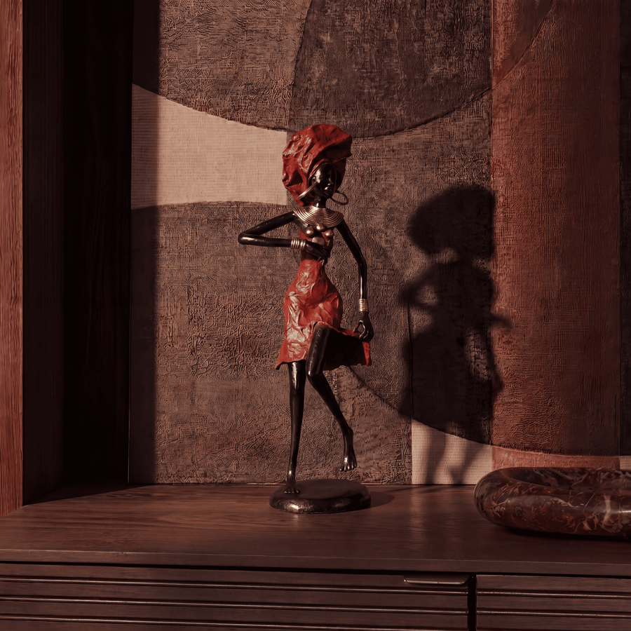 The Dancing Muse 06 - African Bronze Statue