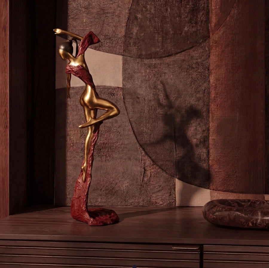 The Dancing Muse 07 - African Bronze Statue