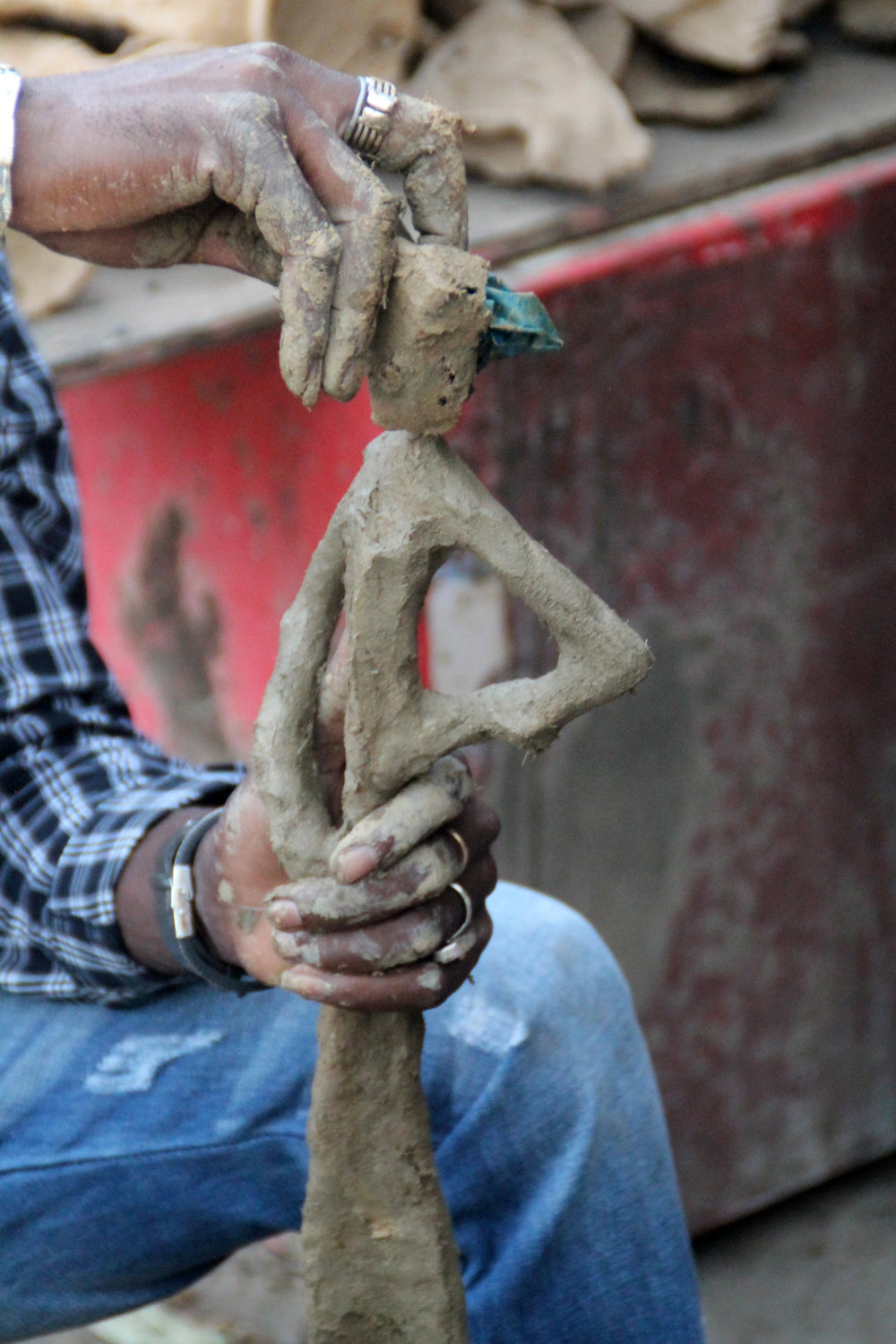 Wrapped in clay