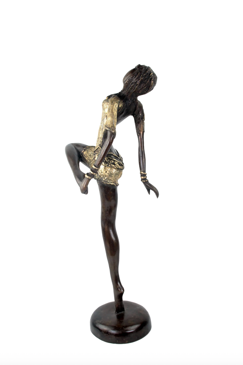 The Dancing Muse 10 - African Bronze Statue