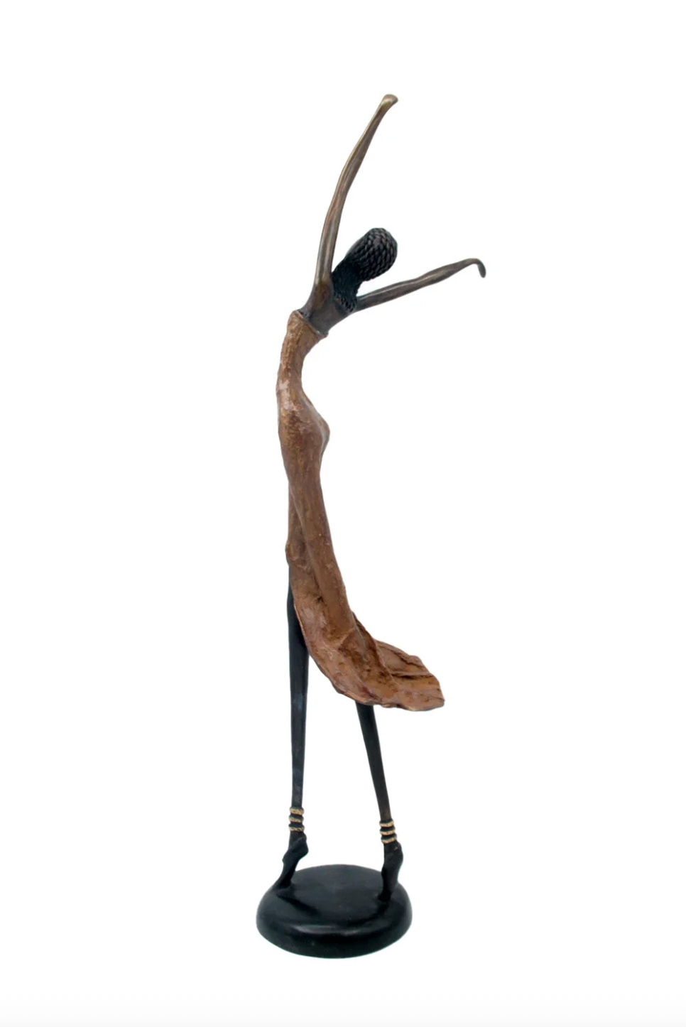 The Dancing Muse 16 - African Bronze Statue