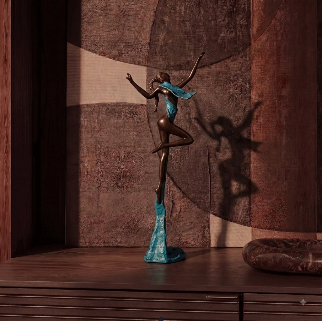 The Dancing Muse 12 - African Bronze Statue