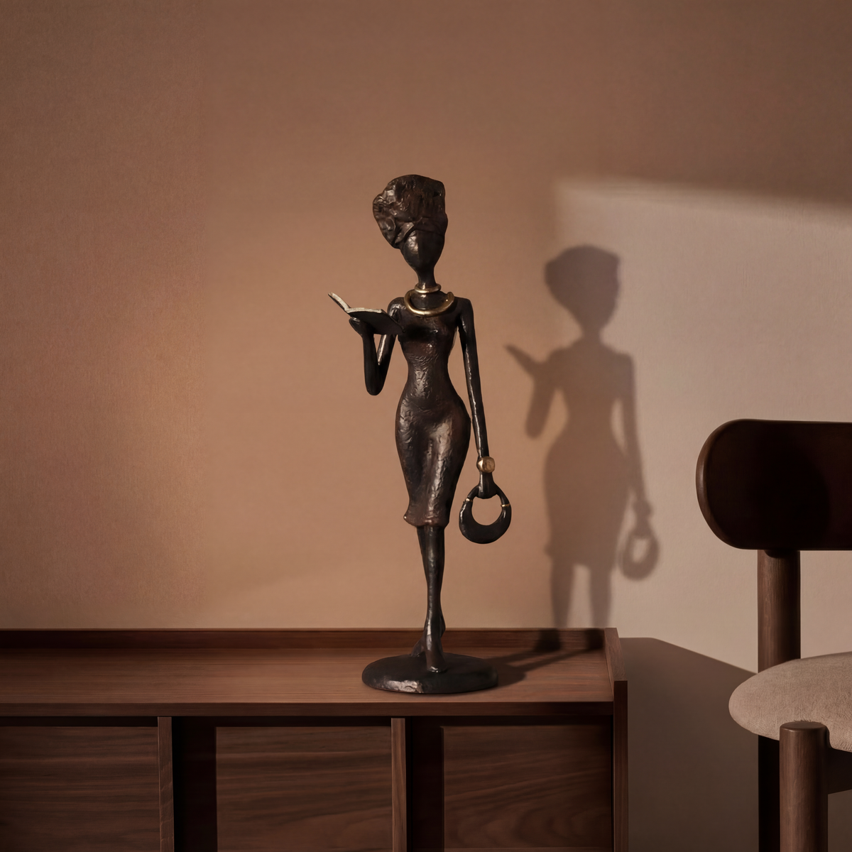 The Muse 02 - West African Bronze Statue