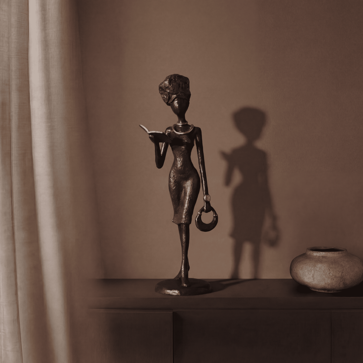 The Muse 02 - West African Bronze Statue