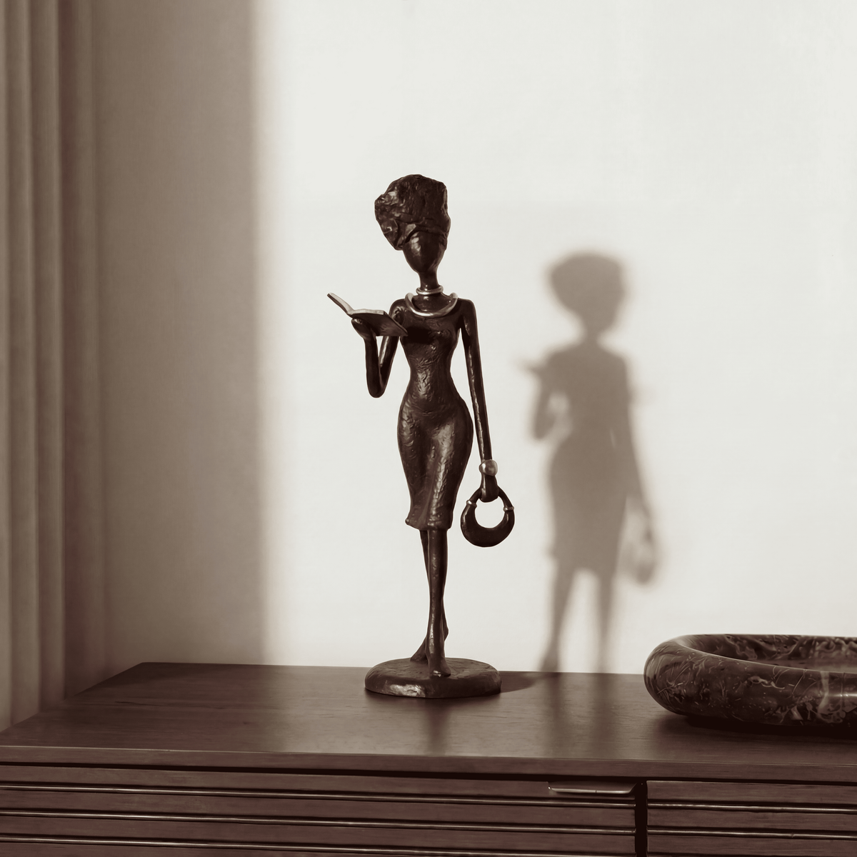 The Muse 02 - West African Bronze Statue