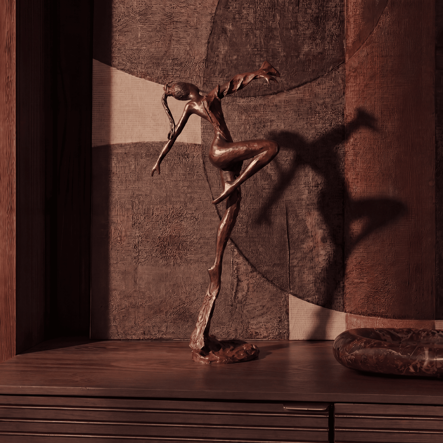 The Dancing Muse 04 - African Bronze Statue
