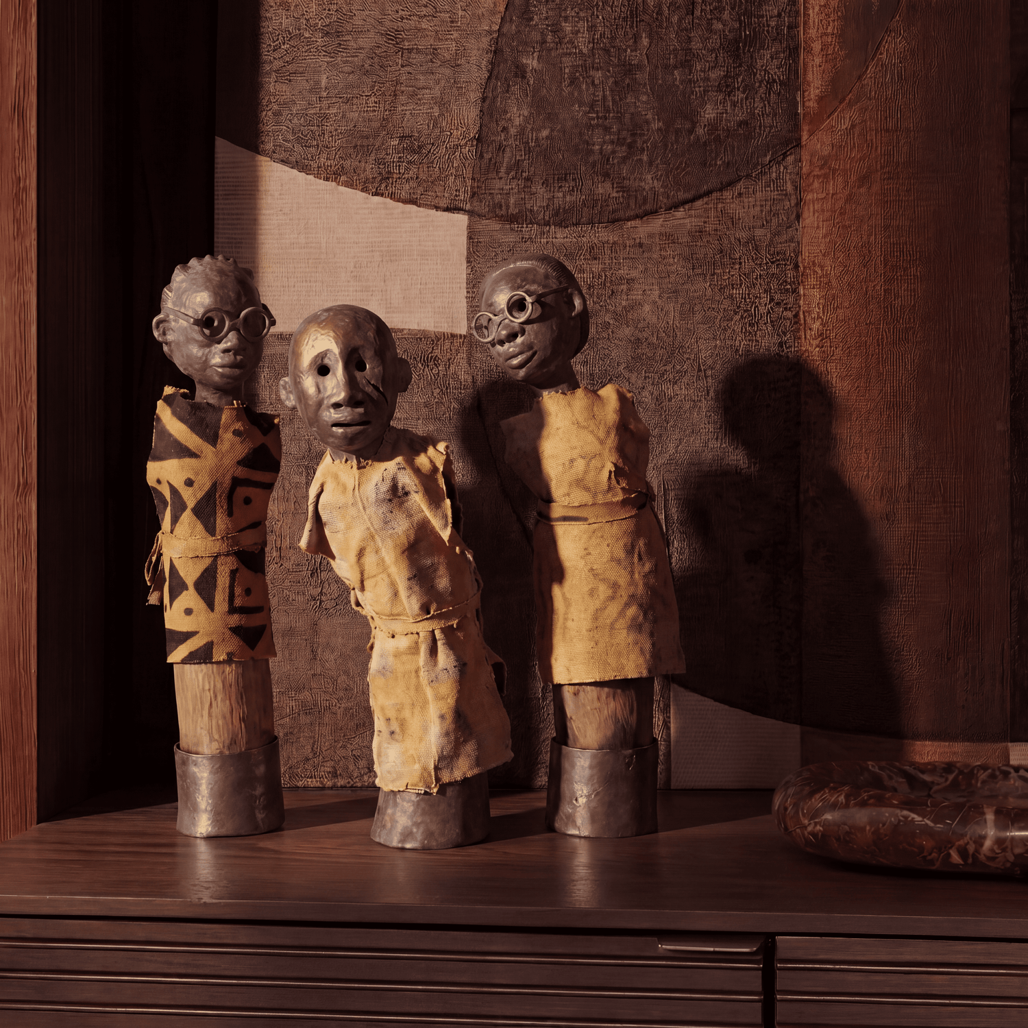 Bronze Sculpture - Wazee Watatu