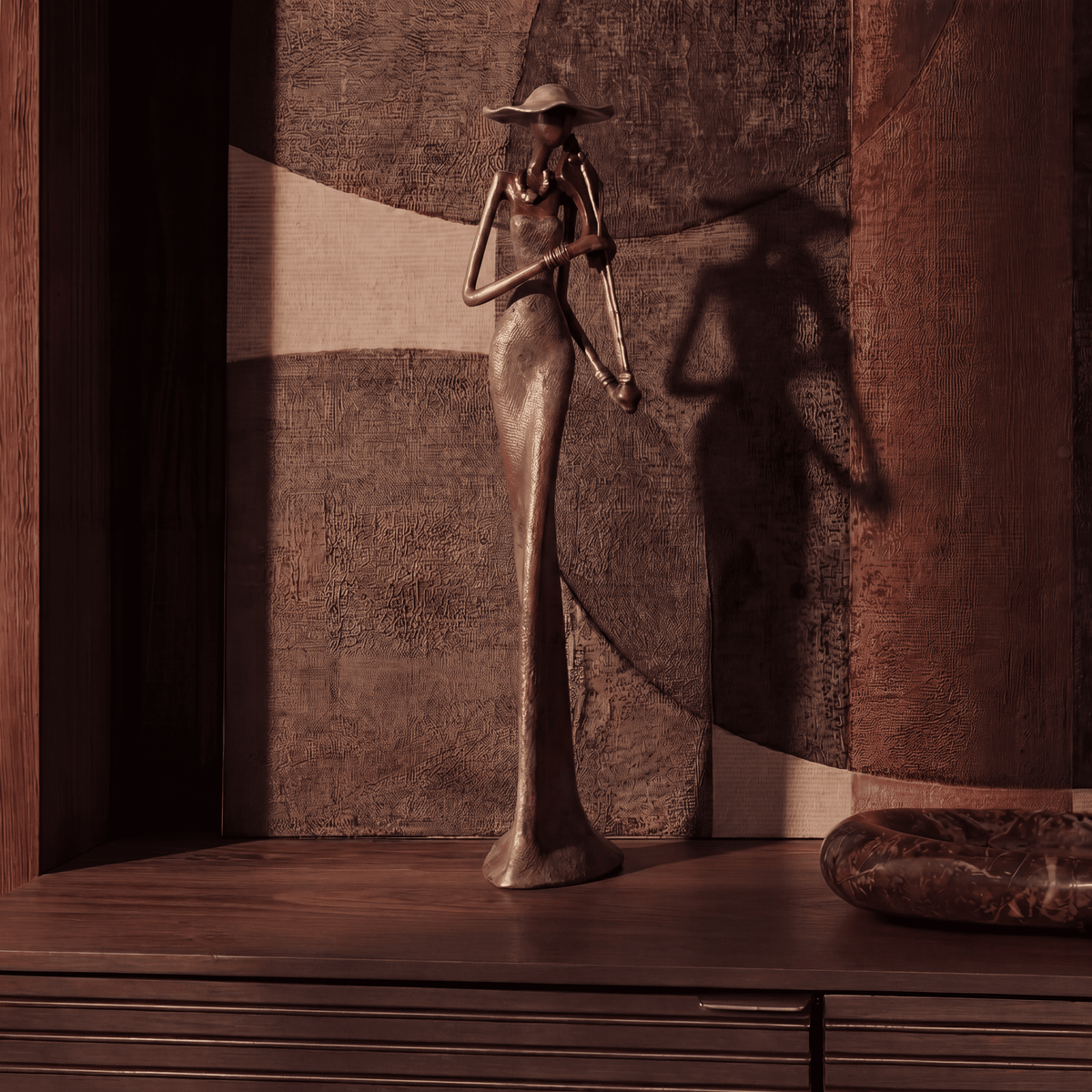 The Muse 20 - West African Bronze Statue