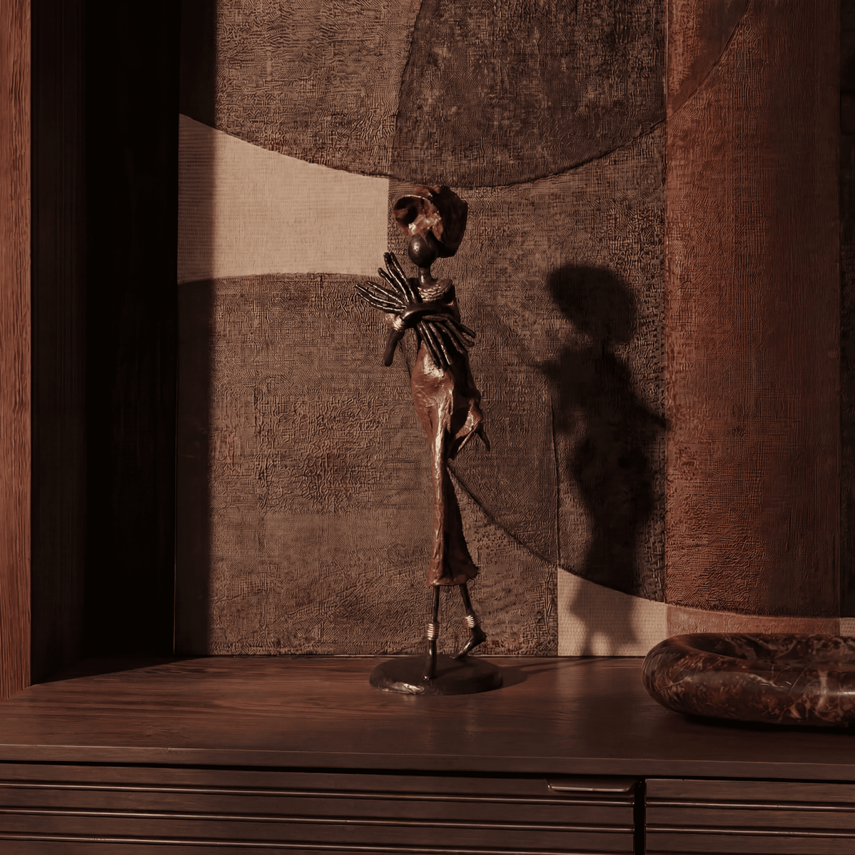 The Muse 22 - West African Bronze Statue