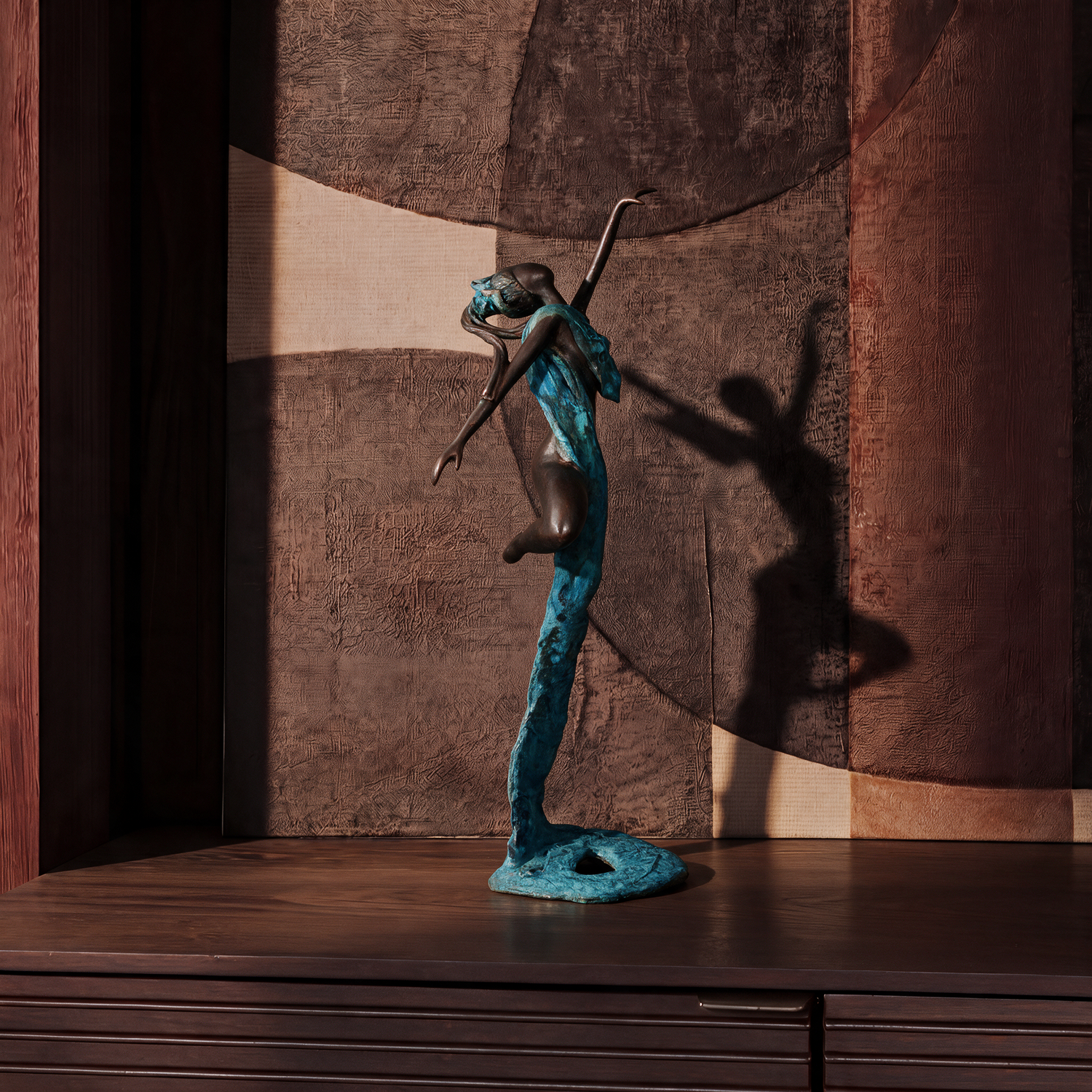 The Dancing Muse 14 - African Bronze Statue