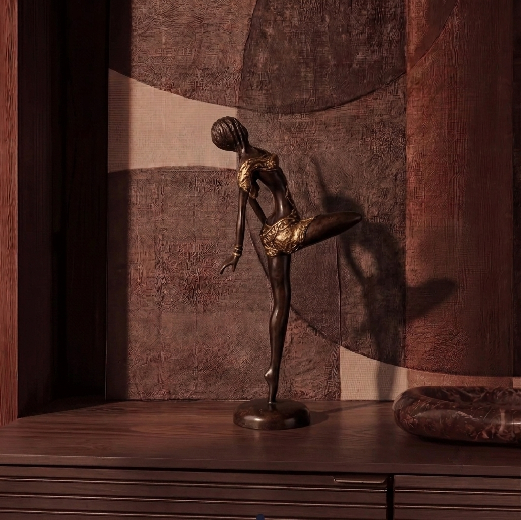 The Dancing Muse 10 - African Bronze Statue