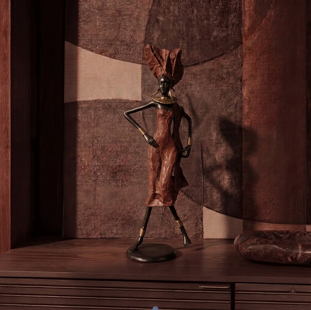 The Dancing Muse 11 - African Bronze Statue